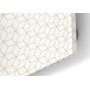 Fond de hotte blanc motif géométrique rétro or
