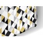 Fond de hotte motif triangle noir or blanc scandinave
