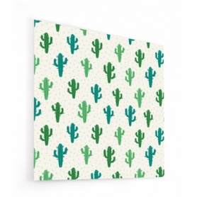 Fond de hotte avec motifs de cactus vert foncé et vert clair