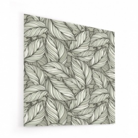 Fond de hotte motif de feuilles vertes et grises