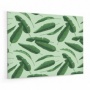 Fond de hotte vert pâle avec feuilles de bananier