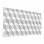Fond de hotte blanc et noir avec motif de cubes, effet pointillisme