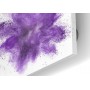 Fond de hotte blanc avec explosion de poudre violette
