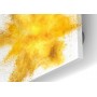 Fond de hotte blanc avec explosion de poudre jaune