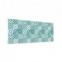 Credence cuisine carreaux de ciment motif géométrique bleu vert