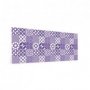 Credence cuisine carreaux de ciment motif géométrique violet