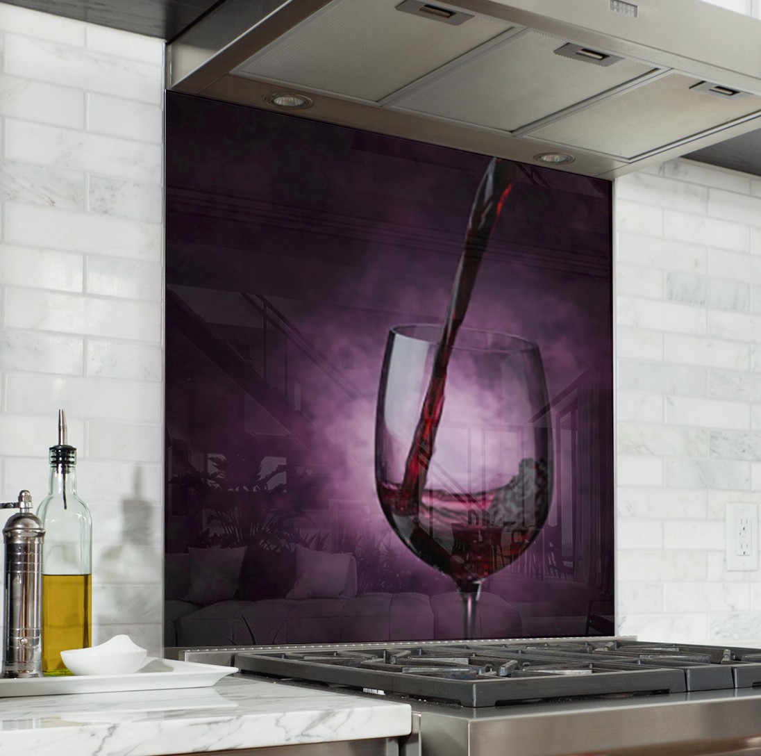 Splashback en verre trempé moderne unique cuisine rouge vin blanc Tout Tailles