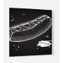 Fond de hotte noir avec dessin hot dog blanc