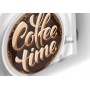 Fond de hotte blanc avec inscription Coffee Time