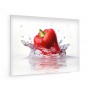 Acheter Fond de hotte crédence de cuisine Splash poivron rouge dans l'eau en verre ou panneau aluminium pas cher