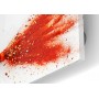 Fond de hotte blanc avec explosion de piment rouge