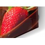 Fond de hotte avec fraise et chocolat