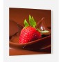 Fond de hotte avec fraise et chocolat