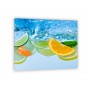 Crédence de cuisine agrumes dans l'eau : citron orange