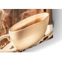 Fond de hotte tasse de café chaud avec grain