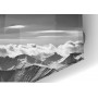 Crédence de cuisine panoramique montagne noir et blanc