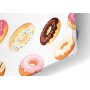 Fond de hotte blanc avec motifs donuts multicolores