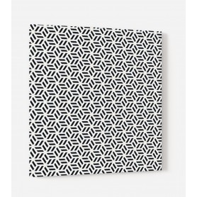 Fond de hotte avec motif géométrique monochrome noir & blanc
