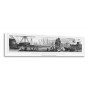 Crédence de cuisine noir et blanc effet gravure d'un navire 1851