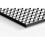 Crédence de cuisine motif zigzag noir et blanc