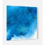Fond de hotte blanc effet aquarelle bleue